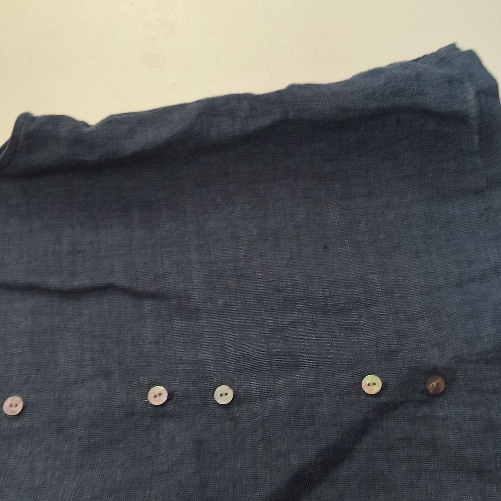 Martha Stewart 100% Linen Blue Sleeveless Women's Top Sz Med Women - Picture 10 of 13